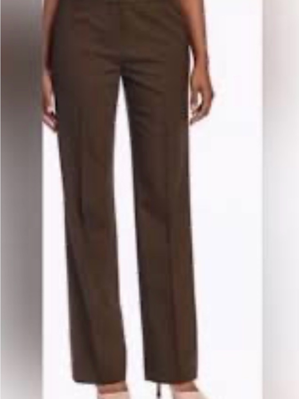 Lafayette 148 New York Wide Leg Trouser Pants Brown Size 8 Business Casual